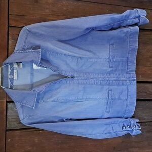 Chico's Platinum denim look jacket